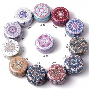 Ljusburk frostat metall kan godisförpackning tenn can 77 * 50mm